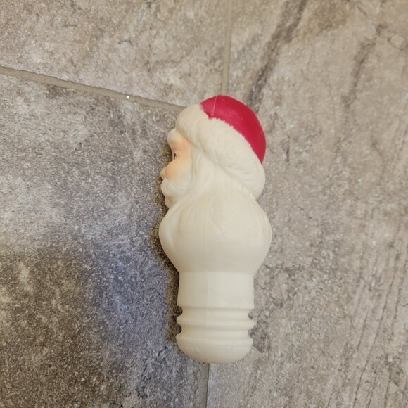 vintage plastic toy Santa candy stopper 4.5” tall hong kong - Picture 6 of 8